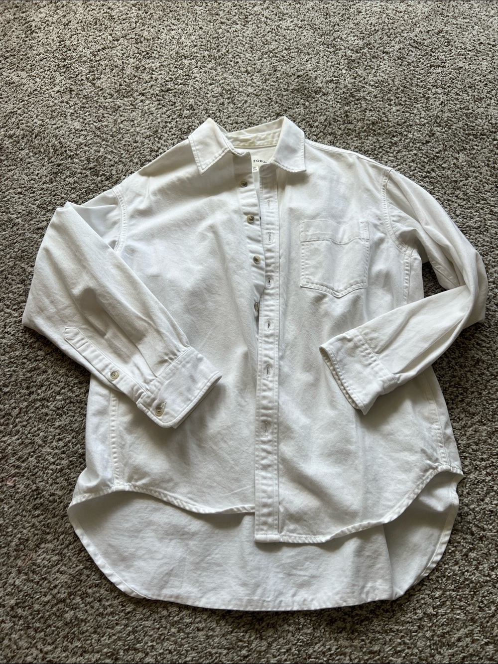 Denim forum 80’s comfy shirt XXS white